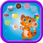 Cat Shooting Candy Bubble Game