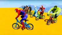 Superheroes Bmx Tricky Racing Games Screen Shot 1