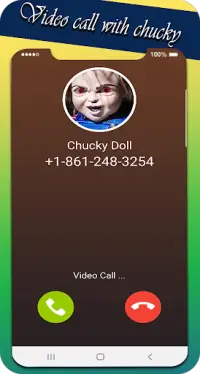 video call and chat simulator with scary doll Screen Shot 7