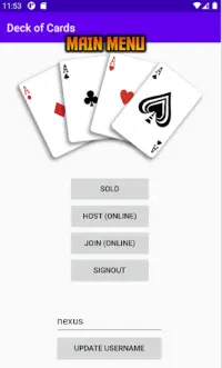 Deck of Cards - play online multiplayer w friends Screen Shot 0