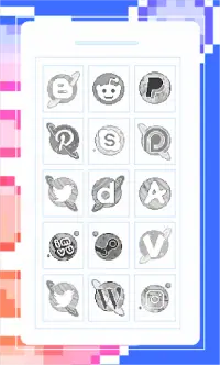 Pixel Art Logo Games Coloring Screen Shot 1