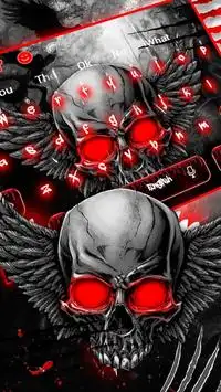 Red Zombie Skull Keyboard Theme Screen Shot 0