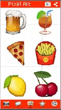 Food Color By Number Burger Pixel Art Screen Shot 1