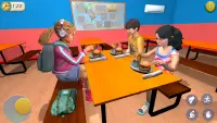 Escuela Secundaria Virtual 3D - Juegos para Niñas Screen Shot 1