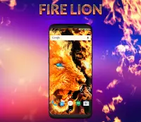 Fire Lion Animated Keyboard + Live Wallpaper Screen Shot 3