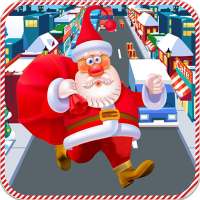 Santa feliz Run: desafio do divertimento do Natal