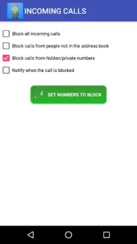 CallBlock - numéros de blocage Screen Shot 1
