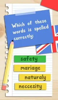 İngilizce Öğren Kelime Oyunları Yazım Testi Oyunu Screen Shot 5