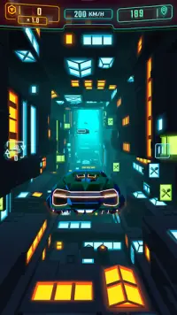 Neon Flytron: Cyberpunk Racer Screen Shot 0