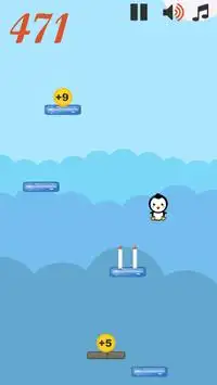 Baby Penguin Game: Sky Jump Screen Shot 2