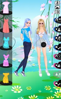 Lovely sisters dress up game Screen Shot 2