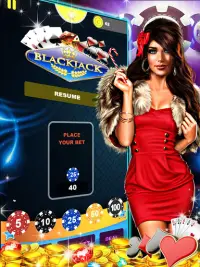 Hati blackjack: Super Vegas 21 kartu permainan Screen Shot 1