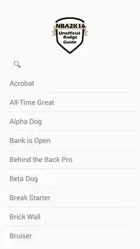Badge Guide for NBA2K16 Screen Shot 0