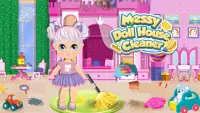 Грязный уборщик кукольного дома: игры по уборке Screen Shot 2
