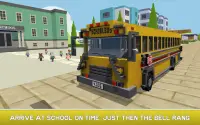 Mr. Blocky School Bus Driver: American Highschool Screen Shot 3