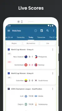 Footba11 - Soccer Live Scores Screen Shot 0