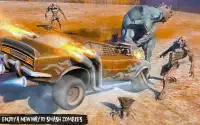 Road zombies smashing car killing games Screen Shot 2