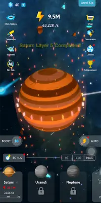 Idle Galaxy-Planet Creator Screen Shot 3
