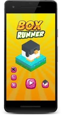 Cute bird boxy run game - Box Runnner game Screen Shot 1