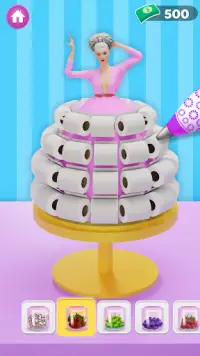 Icing on Doll Cake maker Game Screen Shot 2