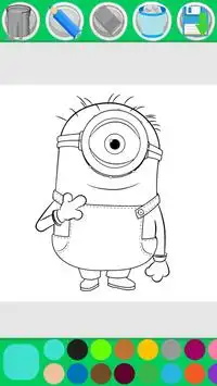 Minion Coloring Pages Game Screen Shot 0