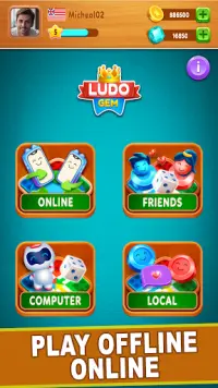 Ludo Gem - ऑनलाइन लूडो गेम Screen Shot 6