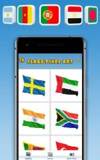 Banderas Arte De Pixel: Banderas Color Por Números Screen Shot 5