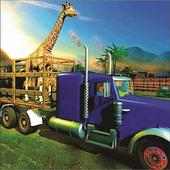 Camión de transporte animal del zoo del  animal 3d