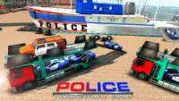 Полиция Корабль Транспортер - Автомобиль Игра Screen Shot 2