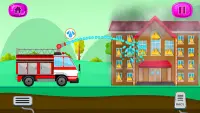 Crazy Firetruck Games for Kids Screen Shot 2