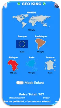 Jeu GEO: localisez les pays du monde sur la carte Screen Shot 0