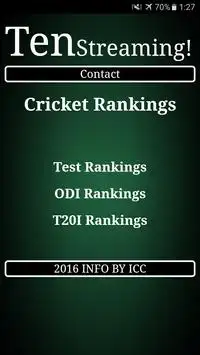 International Cricket Ranking Screen Shot 0