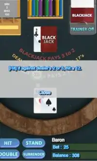 Blackjack Trainer Free Screen Shot 1