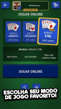 Buraco Online Jogatina: Jogos de Cartas de Baralho Screen Shot 2
