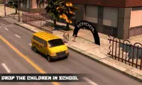 المدرسة فان سائق محاكي 3D Screen Shot 3