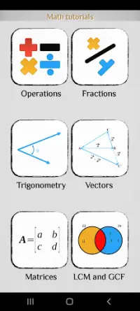 Math Tutorials Screen Shot 0