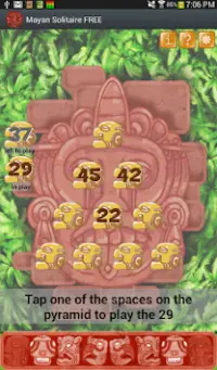 Mayan jogo de cartas Solitaire Screen Shot 3