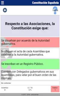 Tests oposición constitución Española Screen Shot 3