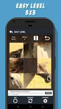 Horses - Sliding Block Scrambled Puzzles Images Screen Shot 1