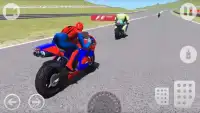 Super Hero Moto Bike Highway Racer 3d Racing Games Screen Shot 3