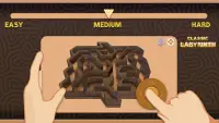 Cổ điển Labyrinth Puzzle - gỗ Maze 3D Games Screen Shot 1