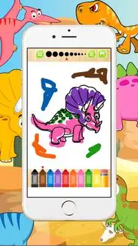 Cutie Dino Kids Coloring Screen Shot 7