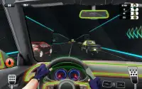 Futuristik Neon Car Traffic Racer Screen Shot 4