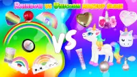 Rainbow vs Unicorn Makeup Slime Screen Shot 1