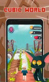 Cubic Runner - Subway Temple Jungle Run Minecraft Screen Shot 1