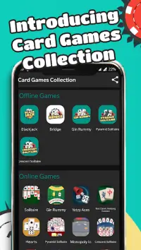 Card Games Offline Games for free - 99 games in 1 Screen Shot 0