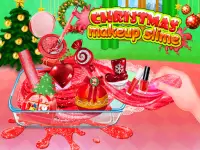 Christmas Makeup Slime - Fluffy Glitter Slime Screen Shot 4