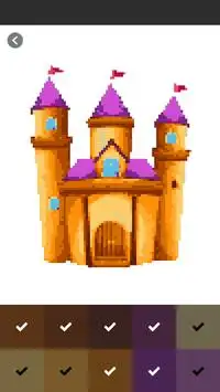 Great Castle Pixel Art Color By Number Screen Shot 1