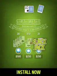 Blackjack 21 - ENDLESS & FREE Screen Shot 1