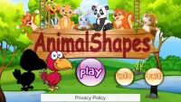 Animal Shapes & Puzzle Kids - Formas de Animales Screen Shot 0
